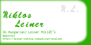 miklos leiner business card